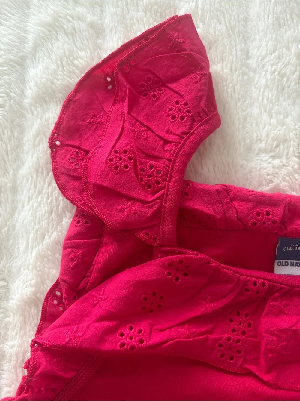 Old Navy Fitted Ruffle-Trim Tank Top for Girls NWT